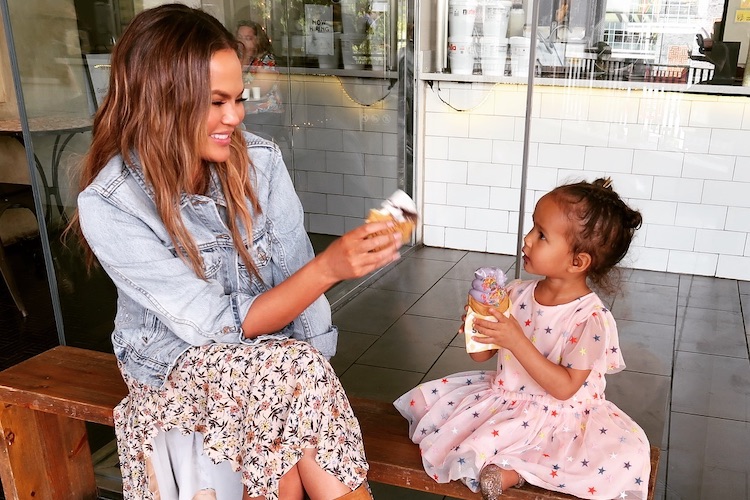 Chrissy Teigen Takes Luna to Candy Court