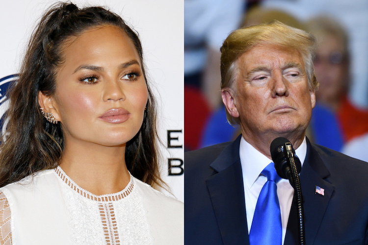 Chrissy Teigen Fights Twitter War with Donald Trump, Shares Luna's First Day of School Pics