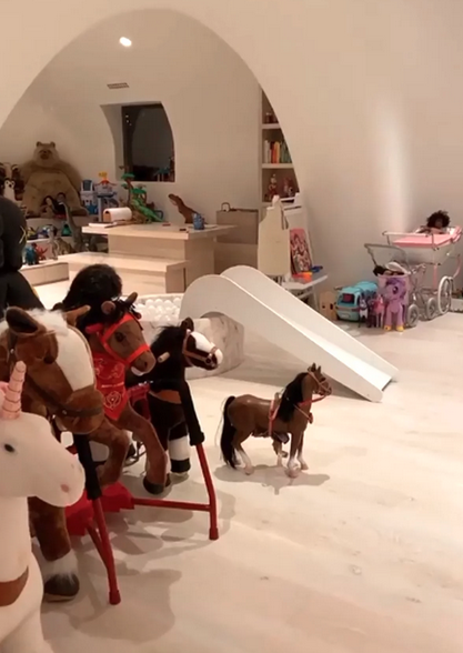 Kim Kardashian Kids' Playroom Boasts Ball Pit and Epic Stage