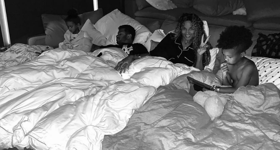 Pregnant Ciara and Hubby Russell Wilson Cozy Up In All Night Slumber Party With Kiddos