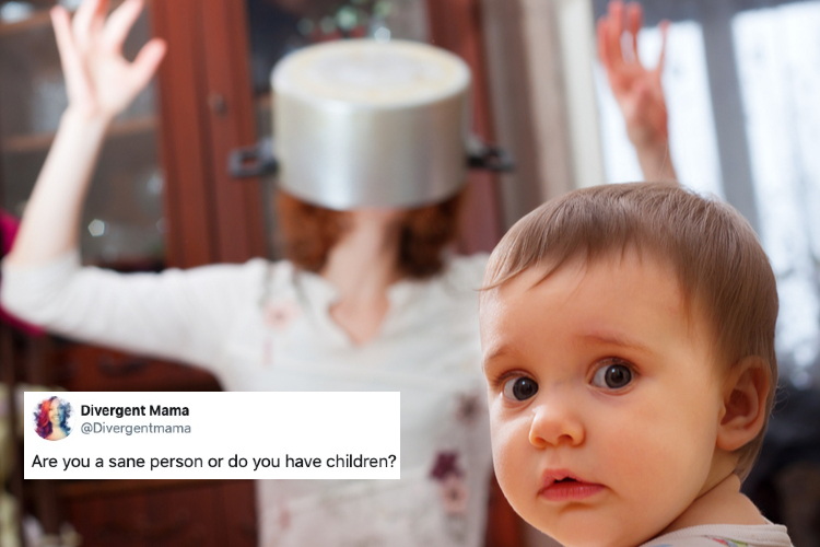 25 Funny Tweets About Life from Divergent Mama: "A Push-Up Bra, But for My Mood."