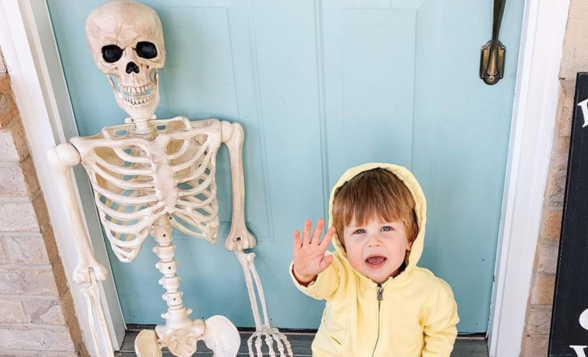 Toddler Brings Skeleton BFF Everywhere And It's Spooky Sweet