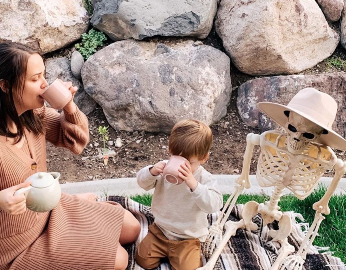 Toddler Brings Skeleton BFF Everywhere And It's Spooky Sweet 