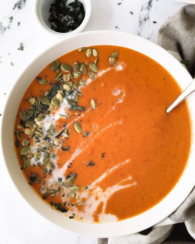 30 Blender Recipes That Aren’t Smoothies Butternut Squash and Roasted Red Pepper Soup