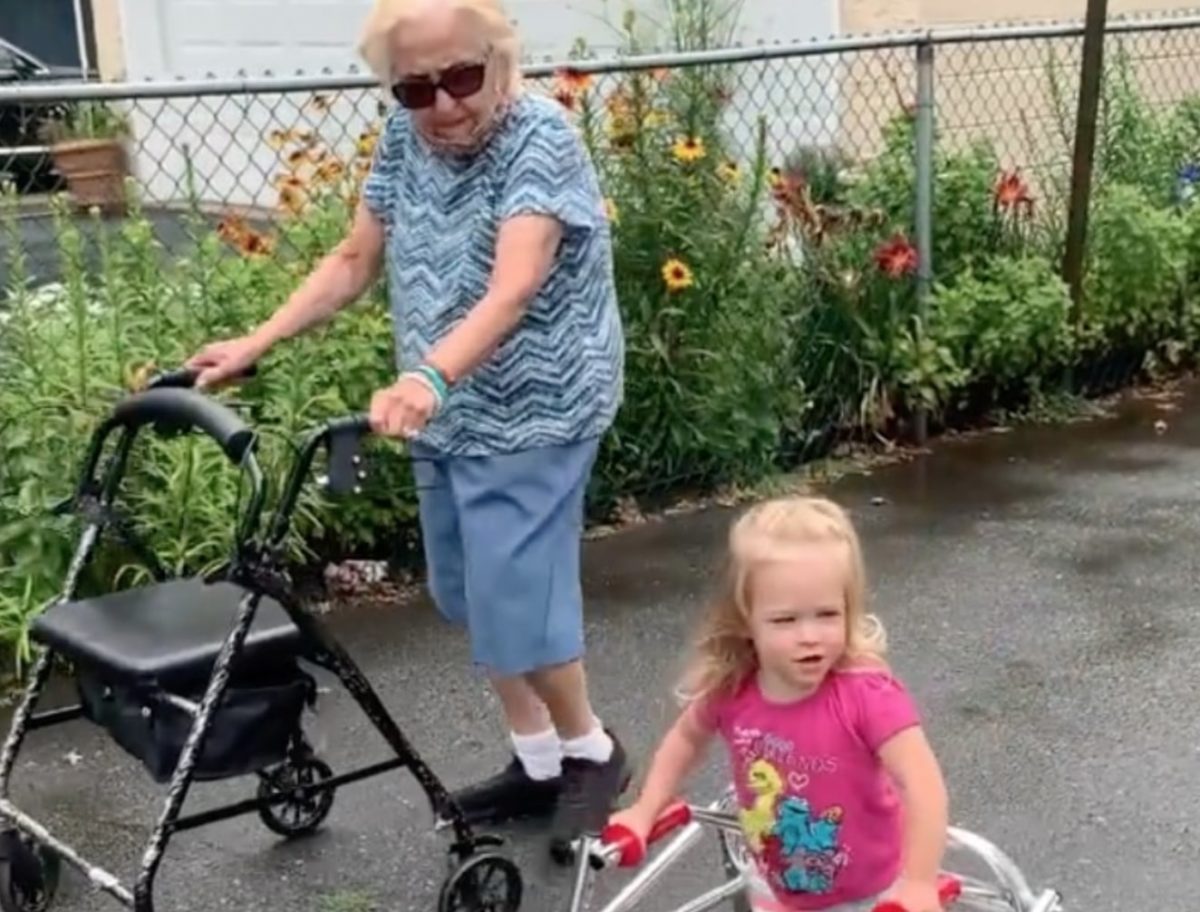 Toddler With Cerebral Palsy Uses Walker Like Her Grandma