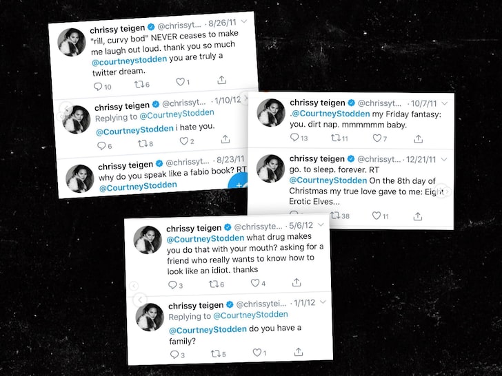 Chrissy Teigen Mortified After Old Tweets Reveal Her Telling Then-Teen Courtney Stodden to Take a 'Dirt Nap'