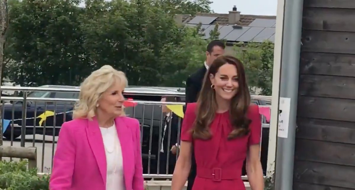 Kate Middleton and Dr. Jill Biden Talk Education And Rabbits At English Preschool