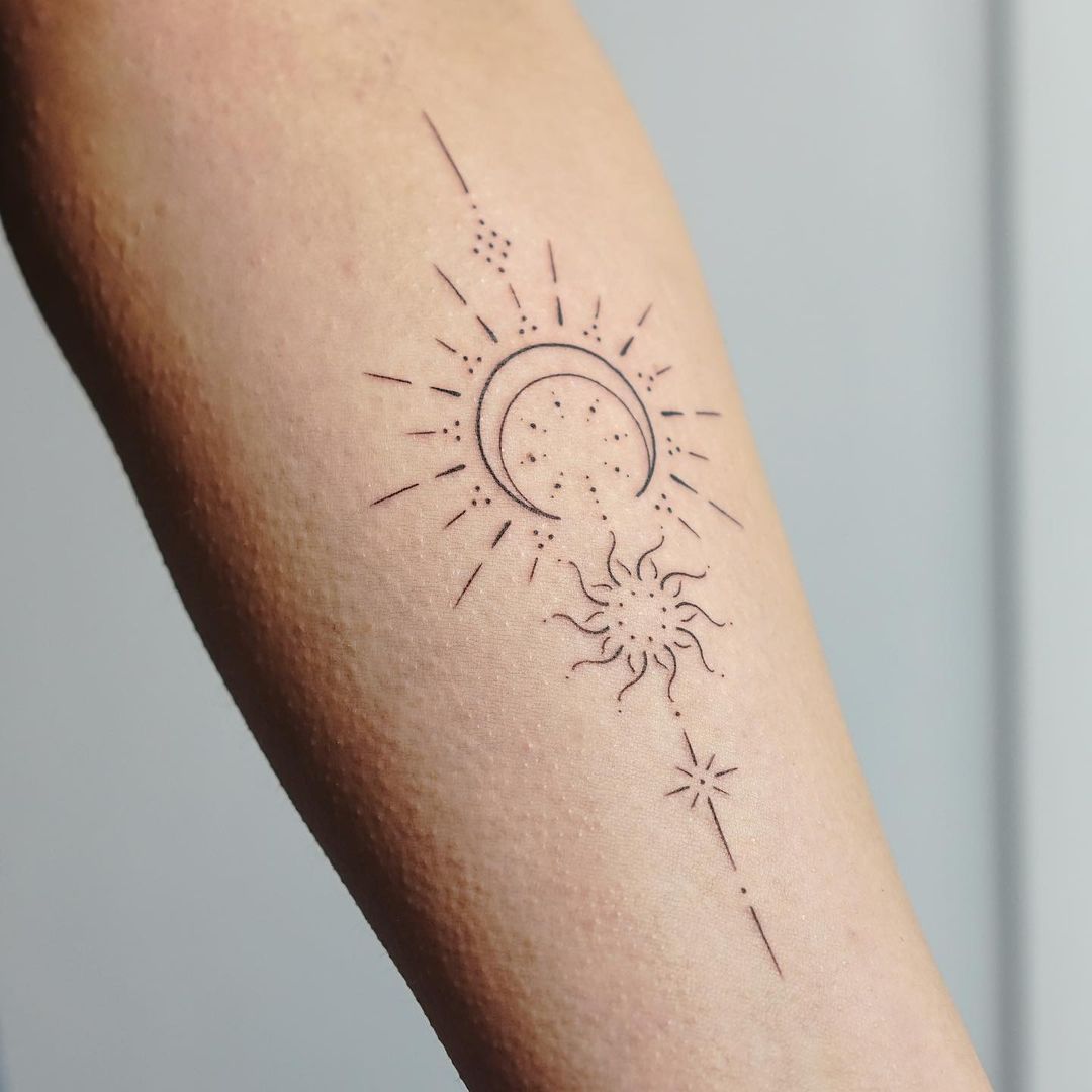 Sun and Moon Tattoo Ideas