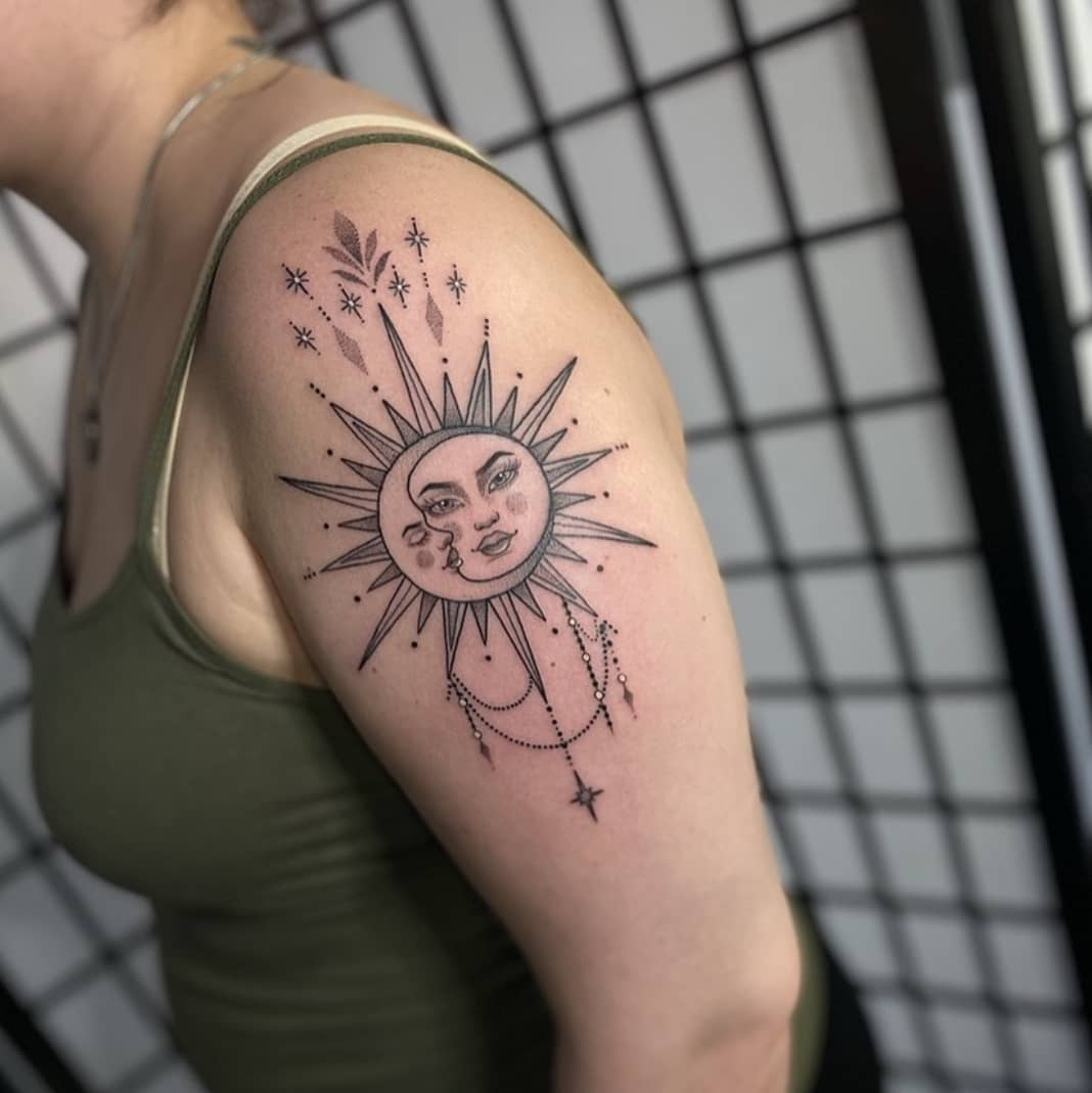 Sun and Moon Tattoo Ideas