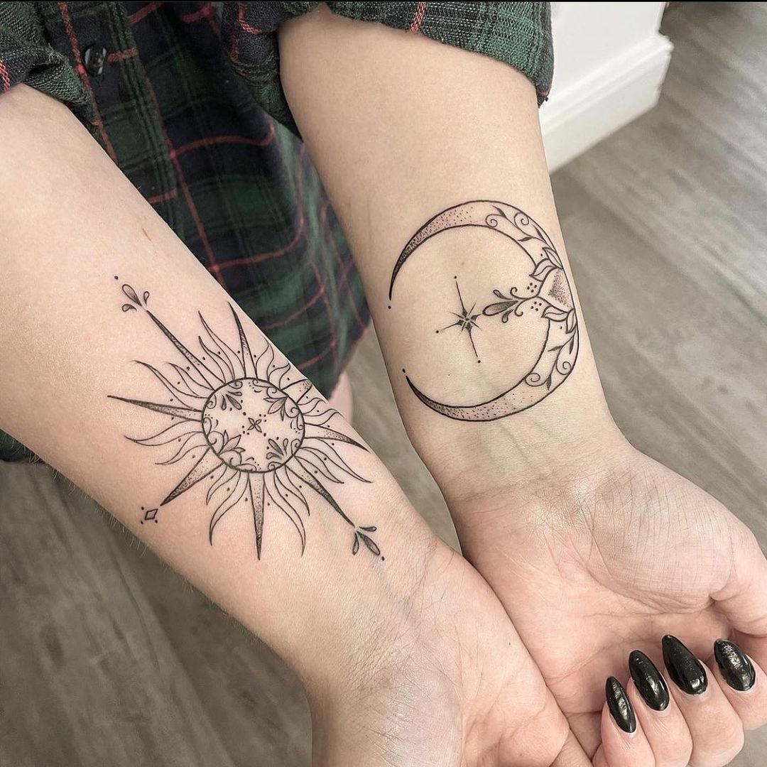 Sun and Moon Tattoo Ideas