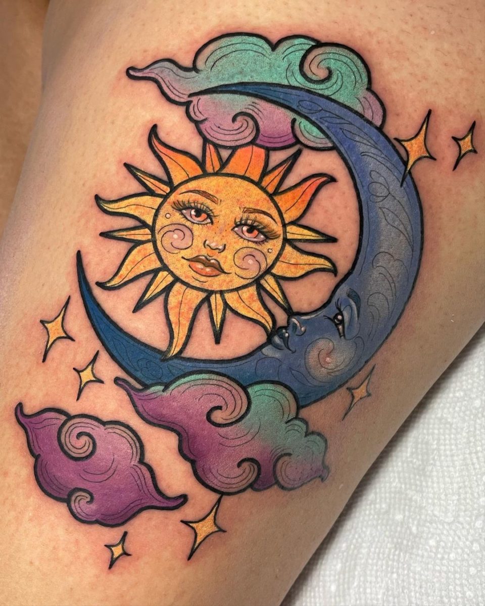 Sun and Moon Tattoo Ideas