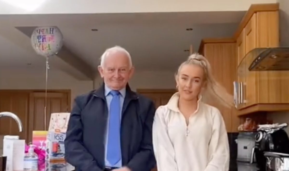 This Adorable Grandpa Hyping Up His Granddaughter As She Films A Hair Tutorial Is Everything