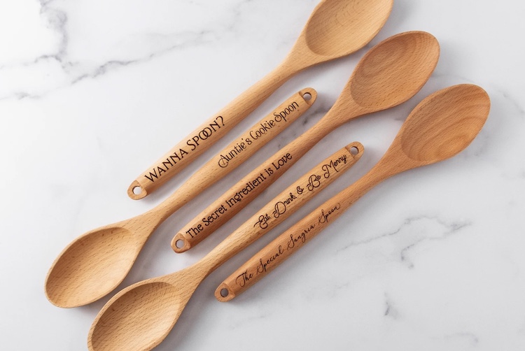 Wooden Kitchen Utensils Engraved